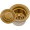 Ruvati Deep Basket Strainer Drain for Kitchen Sinks all Metal 3-1/2 inch Brushed Gold Satin Brass RVA1027GG - alternate 5